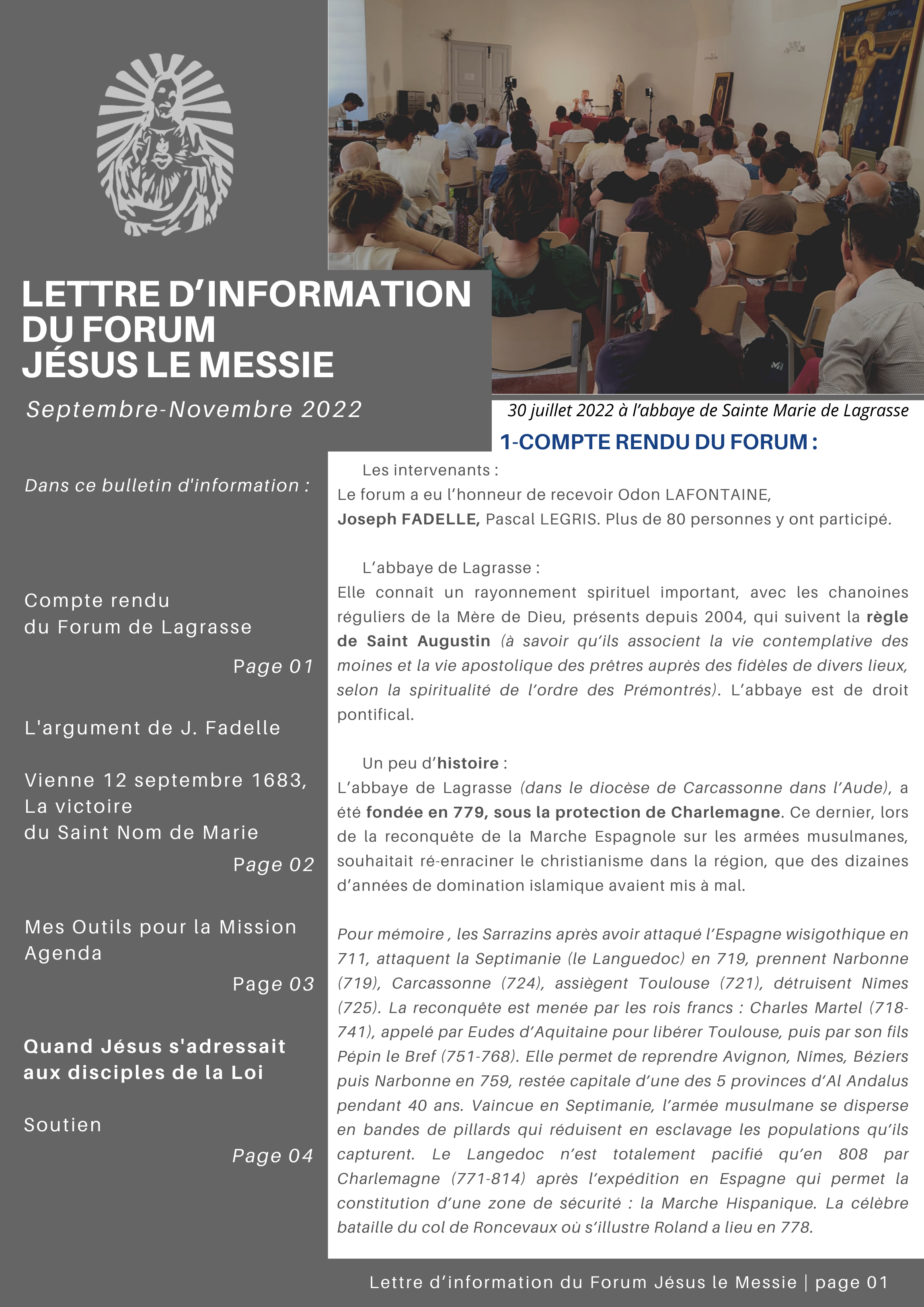 Lettre d'information du FJLM #1